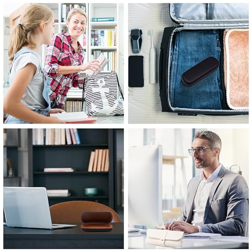 2 stuks glazen geval, draagbare glazen geval harde Shell glazen geval beschermende glazen gevallen voor mannen en vrouwen zonnebrillen geval voor glazen opslag, reizen, studie (zwart + wit), zwart, wit 5