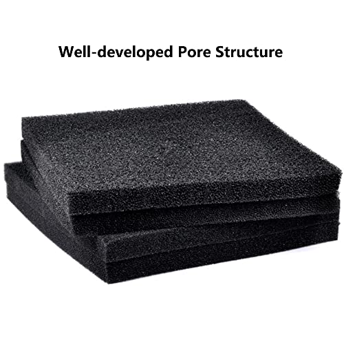 10 st Vervanging Carbon Sponge Filters, 130x130x10mm Actieve Carbon Sponges Filter Zuiveraar Kubus voor Vis Tank
