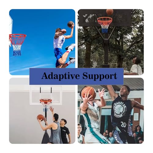 Verpakking van 2 Basketball Net Weerbestendig Standaard Grootte Nylon Basketbal Basket voor Standaard Grootte Basketbal Basket Net voor Basketbal Basket Outdoor Basketbal Basket 5