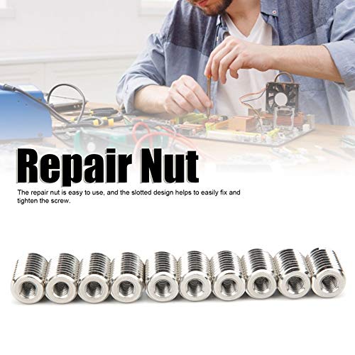 Thread Adapter M5 M10, Threaded Lock invoegt 10 stuks invoegen Nut Reducer Standaard Threaded Slot Repair Tool Roestvrij stalen Mouw Componenten 4