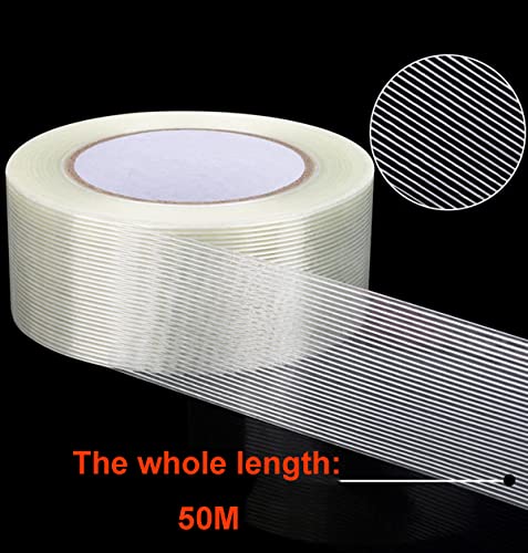 1 Rol 20mm x 50m Afdichting Verpakking Tape, Film Tape, Fiberglass Tape voor Verpakking Versterking