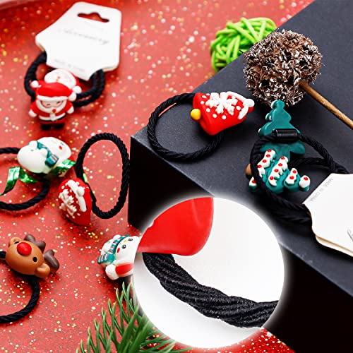 10 stuks Kerstmis Haar Accessoires voor Kerstmis Klokjes Kerstboom Elk Santa Snowman Kerstmis Haarspeld voor het versieren van haar 3