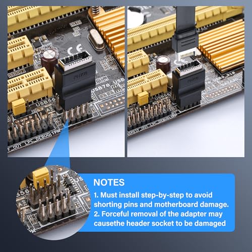 USB 2.0 9Pin naar type-E Moederbord Header Extension Adapter USB 2.0 9-Pin Vrouw naar type E Vrouwelijke Front Connector Converter Front Panel Adapter 3