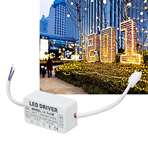 4‐7X1W-led Driver Constant Stroomvoorziening Transformer Waterbestendig Transformer Adapter Input AC85‐265V Output DC12‐26V