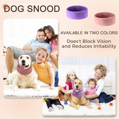 2 st Hondensnood voor hondenhals en oren Warmer, Hond Grooming Earmuffs Geluidsbescherming Pet Cat Hondenhoodie angst verlichting en kalmerende hond Earmuffs helpt kalmeren 3