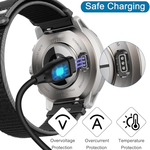 Opladen Kabel Compatibel met COROS Pace 2/Pace 3/Apex/Apex Pro/Apex 42MM/Apex 46mm/Vertix/Vertix 2, Vervanging USB-oplader, Smartwatch Accessoires, GPS Multisport horloge Charging Kabel 4