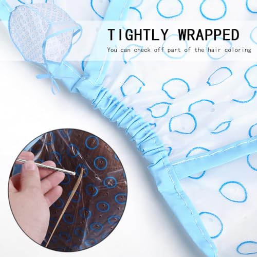 14 st haren Marker set, 6 st wegwerpbare Enamel Cap met 4 Plastic haak haken 2 haken en 2 haarkleur penselen, haarkleur, highlighter cap voor salon, thuis, DIY Haarverven 3
