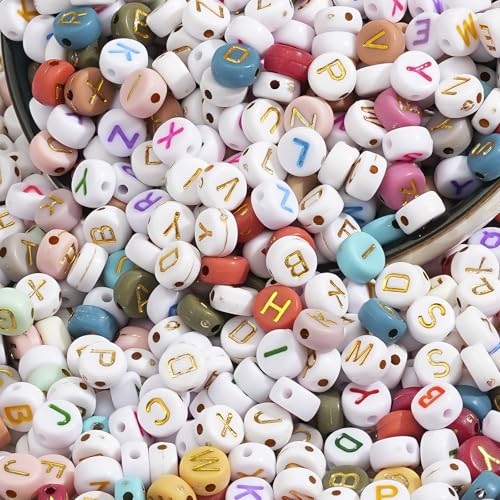 1000 Stukken Letter Kralen, Kleurrijke Kralen voor Armbanden, Kleurrijke Brieven A-Z, Kralen voor String voor Juwelen Ambachten (Mix) 4