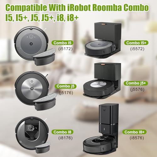 15 st Vervanging voor Roomba Combo I5, I5+, J5, J5+ Stofzuigeronderdelen, 2 hoofdborstels, 4 zijborstels, 4 Hepa filters, 4 mopdoek, 1 schoonmaakborstel