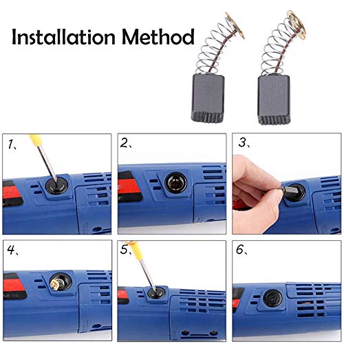20 st Motor Carbon Penselen, Carbon Brush Vervanging voor elektrische Hoek Grinder, Carbon Brush voor Power Tool 4
