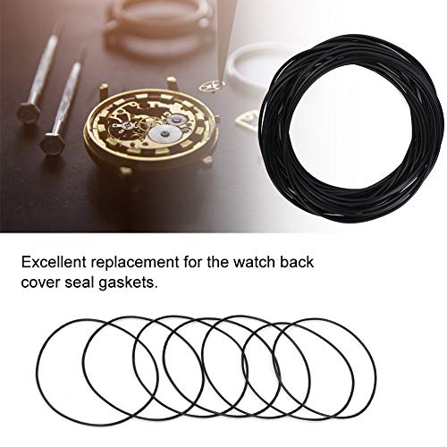 Watch Back Cover Sealing Pakking Pakkingen, 200Pcs O-ring Waterdichte Rubber Afdichting Horloge O-ringen Afdichtingen, O-Ring Watch Pakking, Rubber Pakking (0,5mm Waterdichte Ring) 3