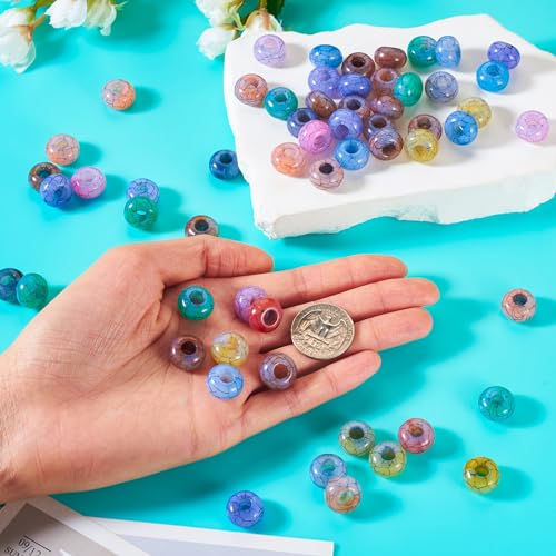 100st 14mm Acrylscheur Kralen Rondelle Europese kralen Grote Hole Losse Spacer Kralen voor DIY armband ketting sieraden maken 5