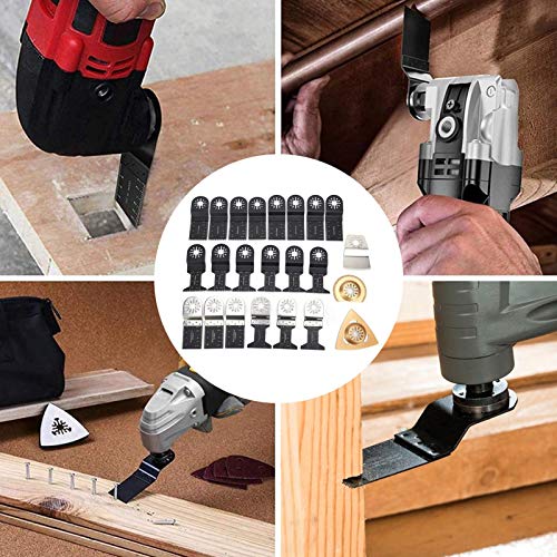 Multifunctionele gereedschapsmes Oscillating Accessoires Kit 25 stuks Rocking Saw Blades Compatibel met Bosch, , Fein, Worx, , Einhell, etc 4