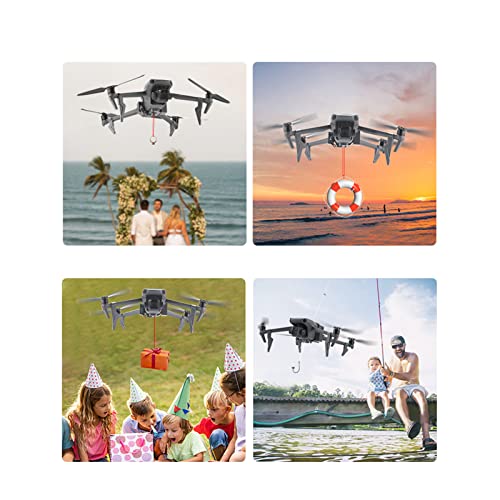 Airdrop System Thrower, Payload Delivery System Drone Levering met Landing Gear voor 3 3Pro, Dark Grey 4