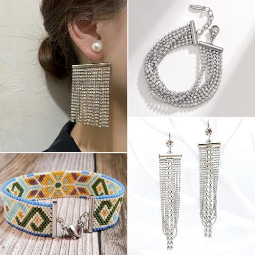 80 st. 20~40mm Iron Slide sluiting met 40 Strands Twist Extender Kettingen, 80 st. 304 Roestvrij staal Jump Ringen en 40 st. Legering Lobster Claw sluitingen voor sieraden maken 5