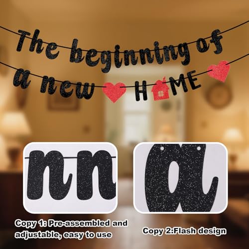 Het begin van een nieuwe huis Banner, pre-mounted huiswarming Banner thema Nieuwe Home Decoraties achtergrond voor een housewarming partij teken voor familie reünie 4