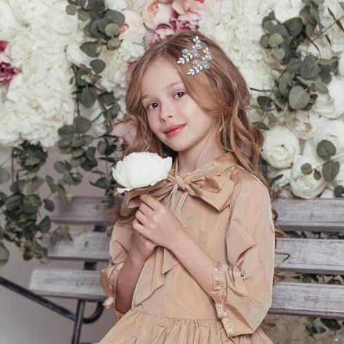 Rhinestone bruids haar clips, 2 stukken blad bruiloft haarspeld bruid parels haarspeld Crystal haar clips sieraden haarspeld Elegante haar accessoires voor bruiden bruidsmeisjes bloemen meisjes 5