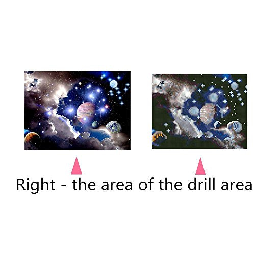 5D Diamond Schilderen Kits voor kinderen, DIY Borduren Cross Stitch Craft Arts, 5D Diamond Painting Complete Kit voor kinderen en volwassenen Beginners, Space 4