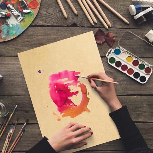 50 vellen Kraftpapier A4, 150g Kartonpapier, natuurlijk, gerecycled Kraftpapier, blanco ansichtkaarten, Kraftpapier voor uitnodigingen, verjaardagskaarten, Graffiti-geschenken, papier 3