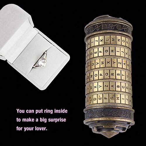 Code Cilinder Lock Box Cryptex Letter Locks Ring houder Vriend Verjaardag Cadeau voor Valentijnsdag 3