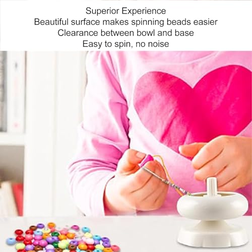 Kralen Spinner, Kralen Spinner voor sieraden maken Noiseless Stable Plastic Quick Kralen Bowl met Naald voor DIY Zaad Kralen Armband Making Waist Armbanden Ketting 5
