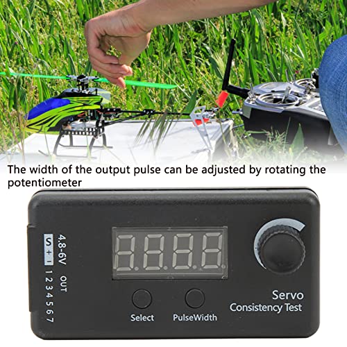 Digitale Servo Tester, Digitale Servo Tester 3 Modi Hoge nauwkeurigheid Zwarte Plastic Servo Consistentie Tester voor RC Helicopter DC 4.8-6V 4