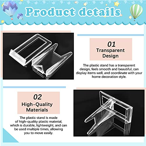 10 st Clear Plastic Display Stand, Acryl plaat staat verstelbaar schuifbaar display sta Easel twee stuk statief Easel Multifunctionele schermen houder voor tekenen 4