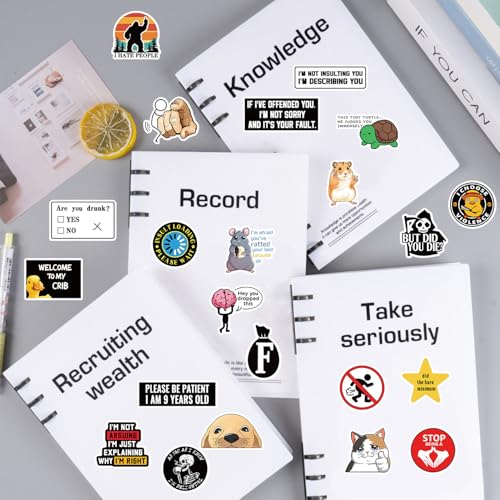 Prank Meme Stickers voor tieners en volwassenen, 200 stuks, Meme Vinyl Sticker Set, Auto, Motorfiets, Fiets, Skateboard, Snowboard, Bagage, Laptop, Koffer, Helm, Motorfiets, Computer