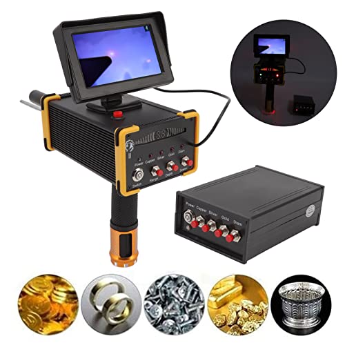 15M Deep Metal Detector Gold Digger Metal Scanner Zoekbereik Apparaat 1000M met GR8000 Screen Yellow Edge 100-240V (EU-plug) 3