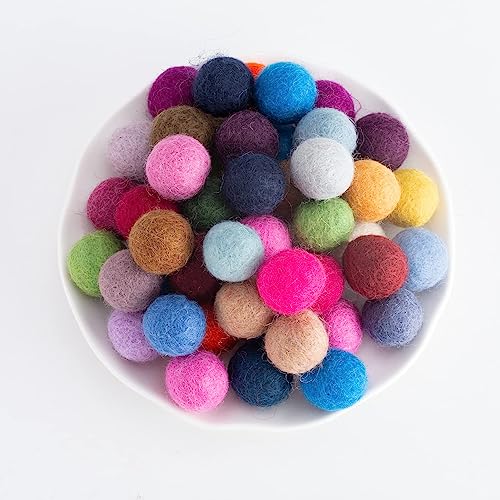 50 stukken wol vilt kralen DIY Garlands Hand Sensitive Craft Kralen voor Verpleegkundige Decoratie Custom Vilt Pom Poms voor Kunst Ambacht Set, 2cm 4