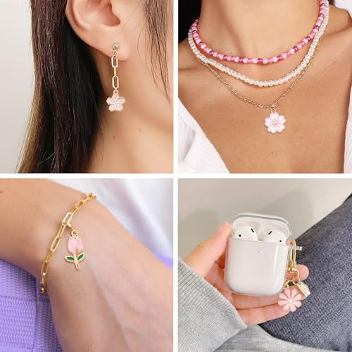 Mooie Emaille hangers Bloemen Ladybug vlinder drakenvlieg Dang Charm voor doe-het-zelf armband ketting sieraden ambachten maken, Emaill, Emaill 3
