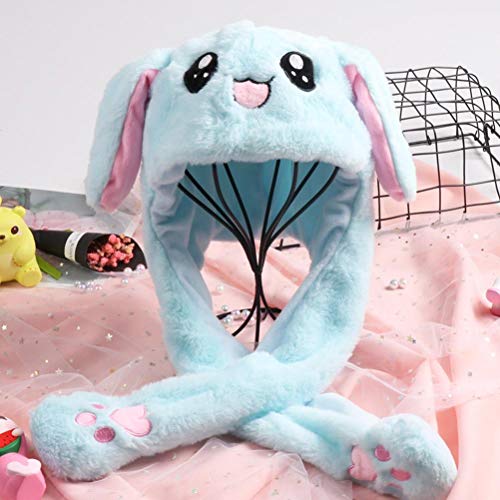 HAOXU Konijntje hoed met bewegende oren, schattige hoed met bewegende oren bewegende springende konijn hoed voor kinderen meisjes vrouwen jongen mannen