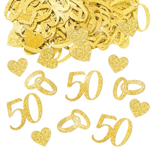 50e bruiloft Confetti Gold bruiloft decoraties Gold Table Confetti voor verjaardag feest bruiloft verjaardag partij levering