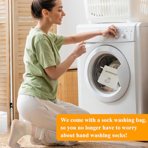 Enkelsokken voor vrouwen met een Sokkenwaszak, 6 paar Nylonsokken voor vrouwen, Non-Slipsokken voor vrouwen, Maat 4-7 - Naakt, Beige, 37-40 EU, beige