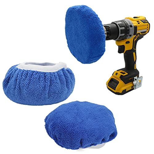 20 st Polijsten Bonnet Pads Buffer Bonnets Waxers Microfiber Waxing Buffing Cover Auto Polisher Reparatie Buffing Microfiber Pad voor 5 tot 6 Inch Auto Polisher