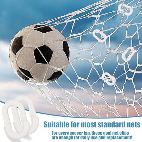 40 Stuks Voetbal Doel Net Clips, Weerbestendig Voetbal Doel Accessoires, Plastic Net Clips Voetbal Doel Net Clip voor Outdoor Voetbal Voetbal Golf Tennis Netten Makkelijk te Assemble (Witte) 3