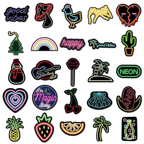 100 stuks Neon Stickers voor tieners Volwassenen Cool Waterdichte Vinyl Stickers Set Auto Motorfiets Fiets Skateboard Snowboard Bagage Laptop Koffer Helm Motorfiets Computer