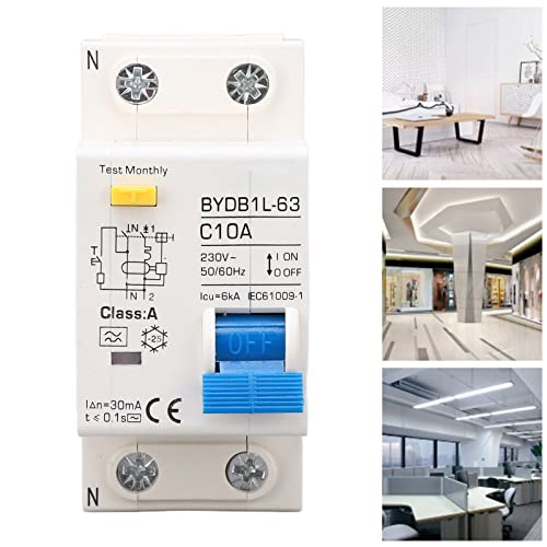 AC 230V Residual Circuit Breaker 30ma C10 1P N Leakage Protector Overload Bescherming Luchtschakelaar voor residentiële verlichting distributielijnen Zonne-PV-systeem 4