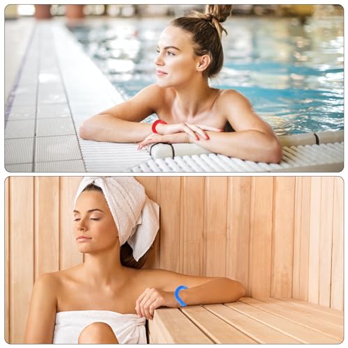 Spiraalvormers voor pols, 20 stuks, rekbaar, van kunststof, voor sportieve activiteiten buitenhuis, sportschool, zwembad, sauna, transparant, wit 5