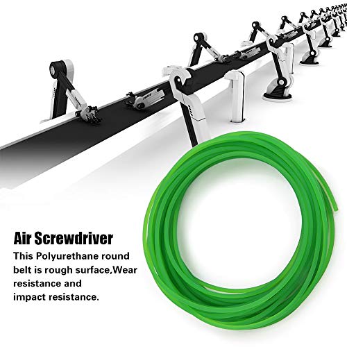 Polyurethaan ronde banden, groen ruw oppervlak PU polyurethaan ronde riem voor aandrijving transmissie drukmachine(3mm*10m)