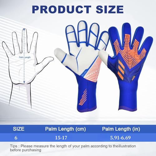 Goalkeeper Handschoenen, Kinderen en Jeugd Voetbal Handschoenen, Training Handschoenen, Non-Slip Materiaal, Dubbele Bescherming