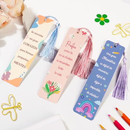 6 bladwijzers Dank u Maestra papier 4