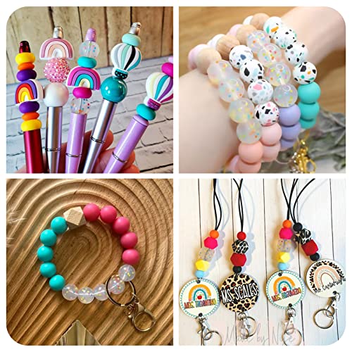 20 st. Regenboog Polka Dots Siliconen kralen Hexagon/Round Zachte Rubber kralen Clear Siliconen Focal Kralen Spacer Kralen voor DIY armband sieraden Makin 3