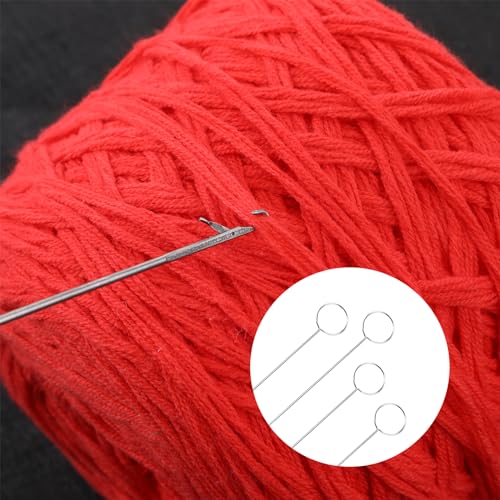 4 stuks Schlaufenwerder-Nadelhaken mit Riegel, Zungen-Häkelwerkzeug, Nähen, Schlaufenwerd-Haken mit Riegel für Stoffschlauchbänder, Gürtel, Streifen, DIY-Strickzubehör, Nähzubehör (26,7 cm) 5