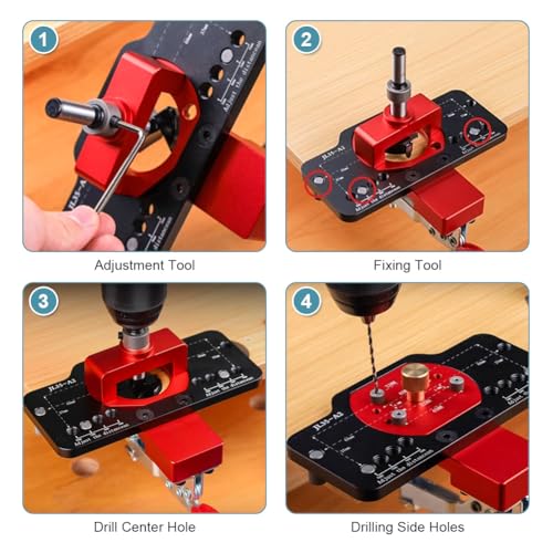 Kabinet Scharnieren, Scharnieren Opvouwbaar, Zachte Sluiten Retrofit, 35Mm, Verborgen Kabinet Scharnier bevestigen Hole Drill Finder Set voor thuis en houtbewerking 4
