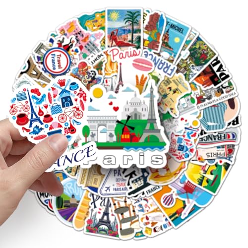 Frankrijk Frankrijk Sticker Set Stickers Kinderen Tieners 50 stuks Dieren Waterdicht Vinyl Stickers Laptop Skateboard Koffer Helm Auto Fiets mobiele telefoon Motorrijwiel Bike Scrapbook Cadeau