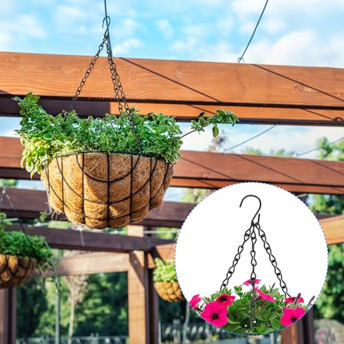 4 stuks Bloemenkettingen, 33 cm, metalen ketting voor hangmand, ketting met haken, voor plantenmand, Vogelvoederdispenser, Vogelhuis, Lantaarns, Ornamenten, Windspel, Billboards 4