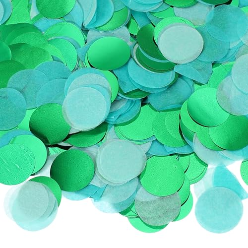 Ronde weefsels Papier Confetti 1 inch, tafelconfetti cirkel Dots voor bruiloft verjaardag feest ballon decoraties (50g), Turquoise