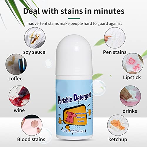 Stain Remover voor kleding, Roll Kralen Design, Ideaal voor het verwijderen van vlekken in noodgevallen, Draagbaar Geen Wash Instant Stain Remover Pen, Stain Remover Roller Ball Cleaner voor kleding 4