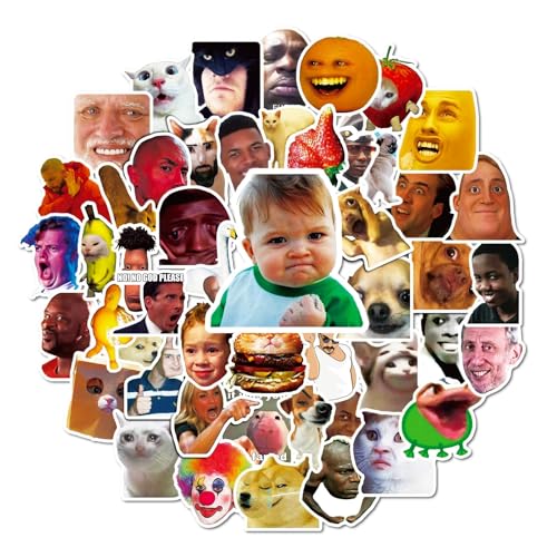 Meme Stickers voor tieners Volwassenen 50 stuks Meme Vinyl Sticker Set Auto Motorfiets Fiets Skateboard Snowboard Bagage Laptop Koffer Helm Motorfiets Computer